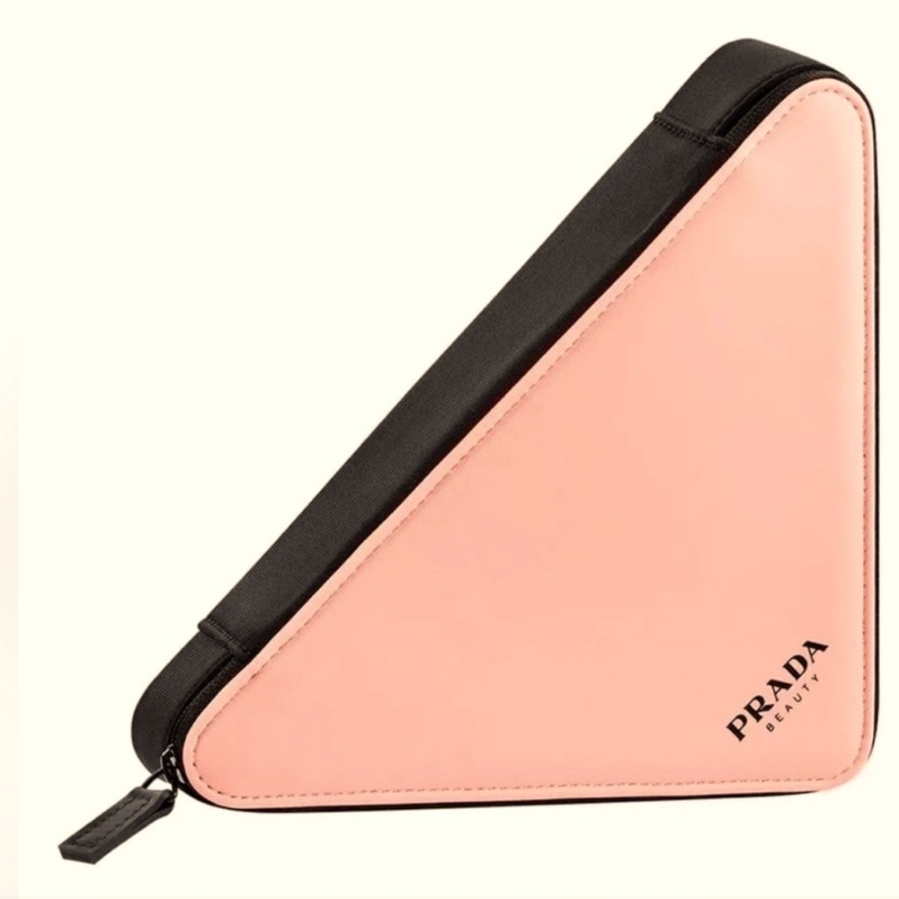 New Prada pink triangle crossbody bag